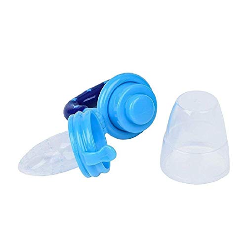 Image of Baby Feeding Set: 3-Piece Silicone Baby Fruit Nibbler & Feeder, Heat Sensor Spoon (Multicolor)