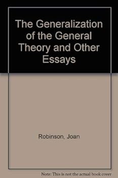Hardcover The Generalization of the General Theory and Other Essays Book