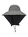 WANYING Unisexe Protection UV Chapeau de Soleil avec 25cm Protection du Cou et 11cm Grand Bord pour Outdoor Safari Pêche Camping Jardinage - pour Circonférence de Tête 56-60cm Gris