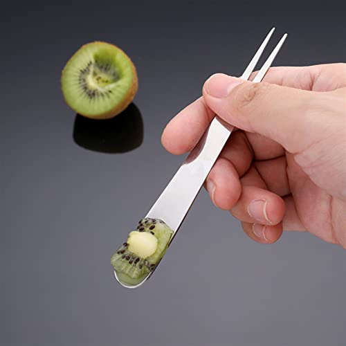 Fruit Fork Multifunction Creative Fork And Spoon 304 Stainless Steel Gold Plated Cake Salad Fruit Fork 1Pcs (Color : Colorful) #TOP4