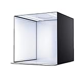 AOUCN撮影ボックス，フィルライトボード，拡散布，背景ボード，大型，高輝度，調光可能，マルチアングル，ブース，スタジオ， プロな撮影セット ， 簡易，折り畳み式，組立簡単，収納便利，キット，ポータブル (80cm [3色温度 4ライト])