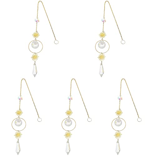 Colgante de cristal artificial para el hogar, 5 unidades, colgante de cristal artificial, colgante de coche Cover