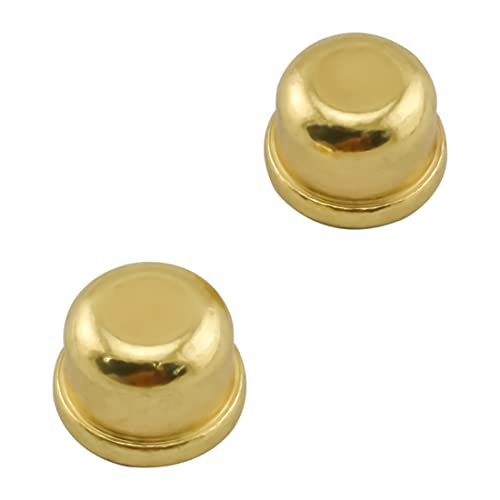 Marrteum 1/2 Inch Tall Lamp Finial Tapped 1/4-27 Knob Lamp Accessories For Lamp Shade Holder Harp Tops, Gold, 2Pcs #TOP5