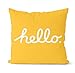 PPMP Cerf Jaune Nordique jetant Une taie d'oreiller Housse de Coussin géométrique, canapé Chaise Housse de Coussin décorative Housse de Coussin A7 45x45 cm 2 pc