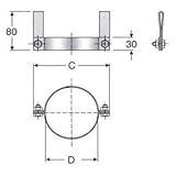 Banda de descenso D.200 inoxidable AISI316L