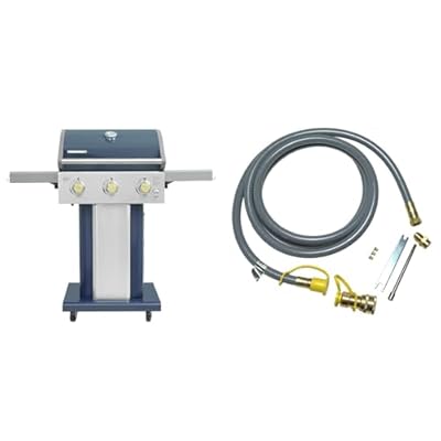 Permasteel 3-Burner 30,000 BTU Gas Grill with 512 in2 Cooking Surface, Natural Gas Conversion Kit for Kenmore 3 Burner Grills