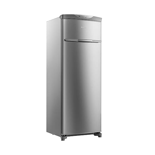 Freezer Vertical Brastemp Flex de 228 Litros Frost Free em Evox cor Inox- Bvr28mk