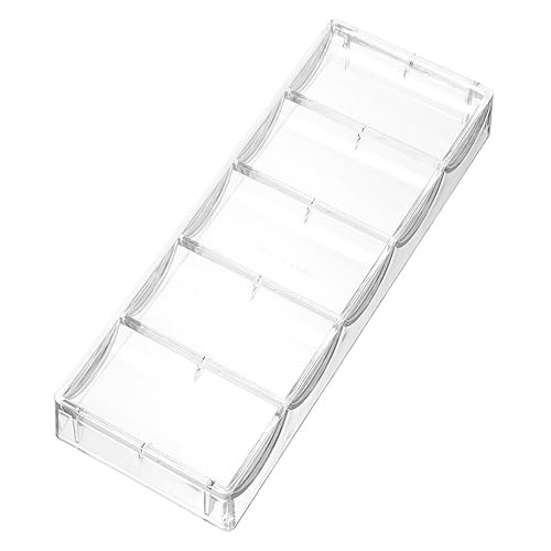 VOSAREA Poker Chip Holder Tray Poker Chip Rack Cover Acrylic Storage Organizer Easy Access