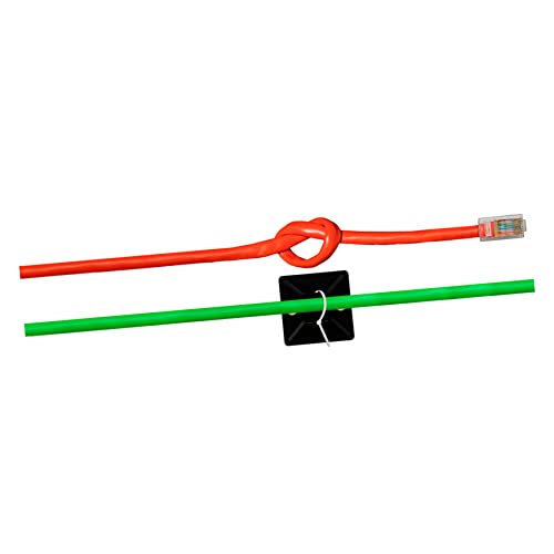 UPKOCH 200pcs Cable Tie Mounts adhesivos para organizar cables bajo escritorio y pared, instalación fácil, color negro miniatura 2
