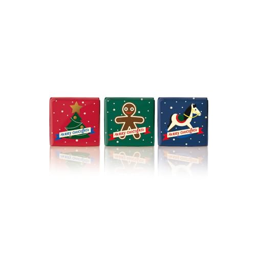 Venchi, Granblend de Navidad Leche & Amargos, 1 Kg de Bombones de Leche y Extra Amargo al 75%, Edición Limitada, Sin Gluten, Marcador de Mesa Navideño, Idea de Regalo