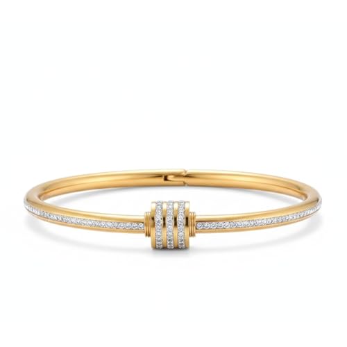 Image of Bracelet for women Bangles for women Anti Tarnish Stylish Adjustable Bracelet for girls gold Kada for Women Accessories Anti Tarnish Jewellery Stainless Steel Cuff Bracelet gifts