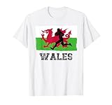Vintage Wales Flag Rugby Graphic