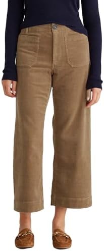 YEXPINE Women's Wide Leg Corduroy Pants Stretch High Waist Patch ...