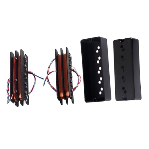 SUPVOX Pickup Parts Gear Bass Wiring Guitar Kits 2 Layer Metal Black