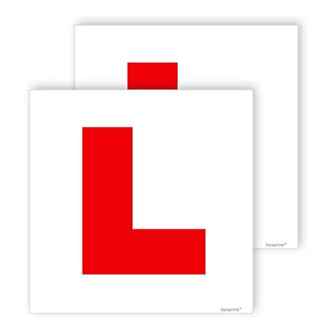 Pack of 2 Self Adhesive L Plates for Cars Cover
