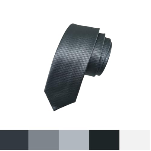 Gravatas Cinza Escuro - Chumbo Semi Slim Adulto