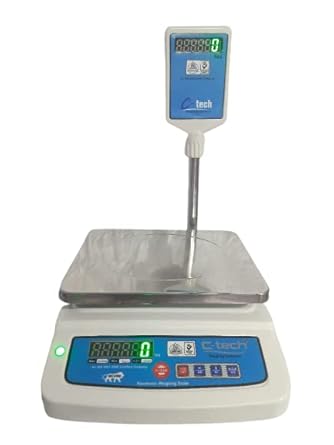 C-Tech Digital 30Kg Table Top Scale With Pole Display Pan Pole Height 485mm