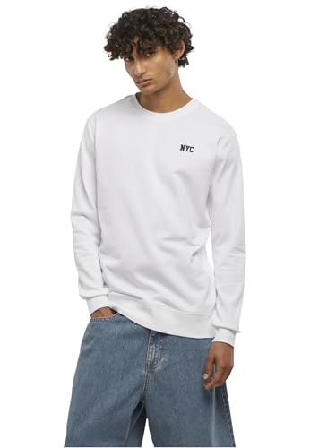 Mister Tee NYC Wording EMB Light Crew Sweatshirt White, XXL
