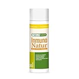 APORTA ENERGÍA Y VITALIDAD – InmunoNatur contiene una fórmula rica en Vitaminas A, C, D3, E, B1, B2, B3, B5, B6, B9 y B12 que estimulan el organismo, eliminando la fatiga y el cansancio físico.