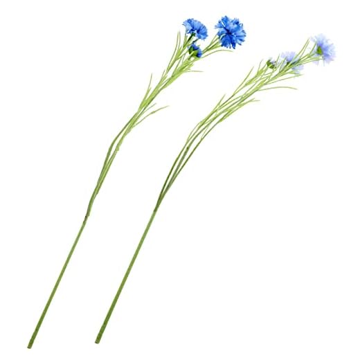Amosfun 2 Piezas Manojos Aciano de Coche de simulación Ramo Artificial Aciano Artificial a Granel decoración Ramos Falsos Tallos de Flores Artificiales Boda Flor Artificial Decoraciones