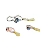 Abaodam 100 Blatt Quadratische Kraftpapier Schmuck Preisschilder Selbstklebend Blanko Etiketten für Schmuckwaren Beschriftung Preisangaben Display tags