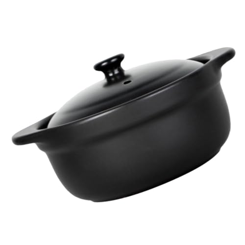 ULTECHNOVO Cazuela de Cerámica para Cocina con Tapa Olla para Estofado y Sopa Diseño Ergonómico con Doble Asa Resistente al Calor y Fácil de Limpiar para Uso Doméstico y Restaurantes