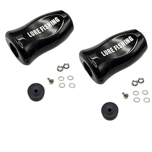 Spinner Bait Reel Knob For DAIWA, For SLP WORKS, For TATULA, For ZILLION For FUEGO, Precision-Fit ABS Replacement Knob, 32.9 Mm X 20.5 Mm, 4.9 G(2pcs black)