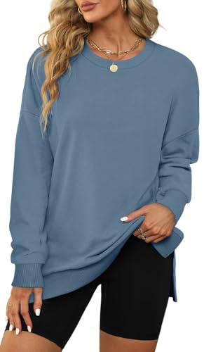 Image of XIEERDUO Womens Oversized Sweatshirts Pullover Casual Crewneck Long Sleeve Tops Comfy