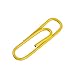 JAM PAPER Colorful Standard Paper Clips - Regular 1 Inch - Yellow Paperclips - 100/Pack