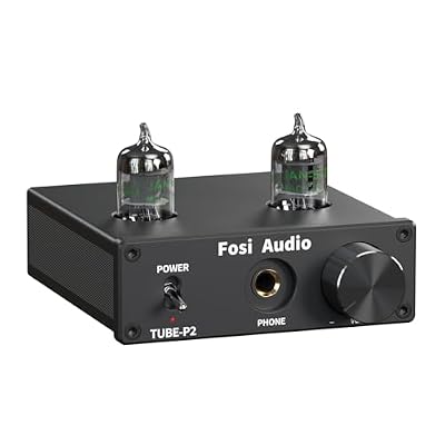 Fosi Audio P2 Headphone Amplifier Vacuum Tube Headphone Amp Mini Hi-Fi Stereo Audio with Low Ground Noise Output Protection