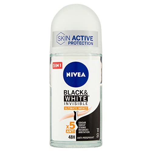 Desodorante Roll-On NIVEA Black & White Invisible 50 ml miniatura 1