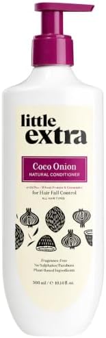 Little Extra Coco Onion Natural Conditioner (300ml) - For Hair Fall Control | Sulphate & Paraben Free | Suitable for Women & Men | with Coconut and Onion