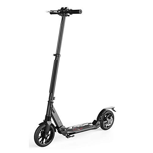 MFZTQ Erwachsener Roller Klappbarer Tretroller GroßEn RäDern Kick Scooter FüR Pendler HöHenverstellbar Handbremse Fender FüR Erwachsene Und Kinder Geeignet FüR HöHe 130~185 cm(100kg) Cover