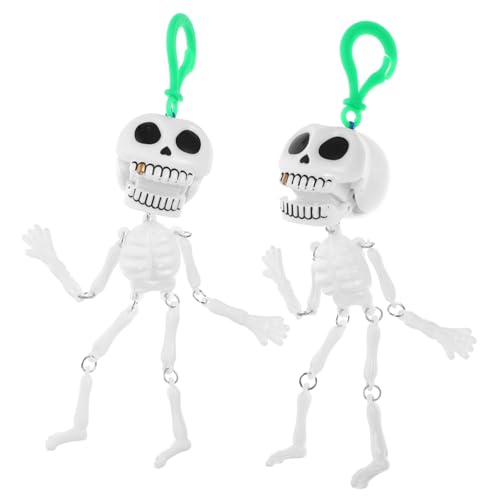 Toyvian 2piezas Juguetes Esqueleto Halloween Decoración Accesorios Plástico Ecoseguro