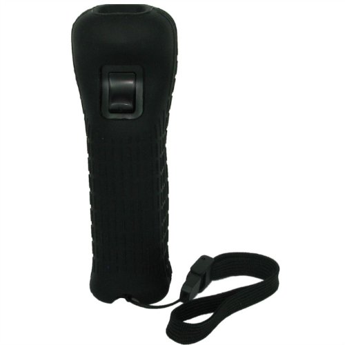 eForBuddy Remote Controller with Silicone Skin Case for Nintendo Wii, Black