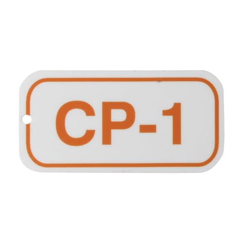 Étiquettes en plastique Brady 105674 orange sur blanc lot de 25 pour repérage