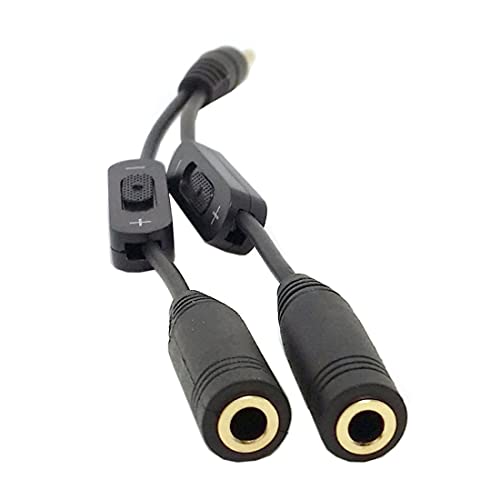 Cable divisor de audio 3.5mm con control de volumen miniatura 6