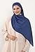 Instant Queen Crepe Practical Hijab Shawl, Easy Wear One-Piece Shawl, Practical No-Pin Headscarf for Women Adjustable Hijab, Easy to Wear Hejab for Everyday Use Modest Fashion, Indigo