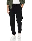 The Kooples Men's Black Cotton Joggers with Contrasting Logo, Medium