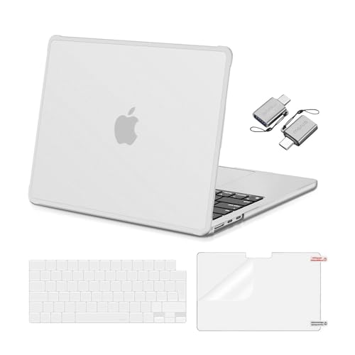 MOSISO Etui kompatybilne z MacBook Air 13 cali M4 A3240 M3 A3113 M2 A2681 2026 2025-2022, twarde etui miękkie obramowanie TPU z ochroną klawiatury, osłona ekranu i typ C, matowe