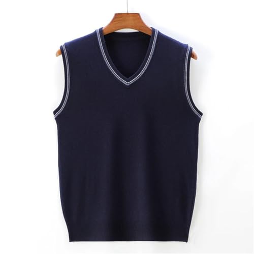 Men Sleeveless Sweater Vest V Neck Business Casual Fall Pullover Knit Waistcoat Layering2
