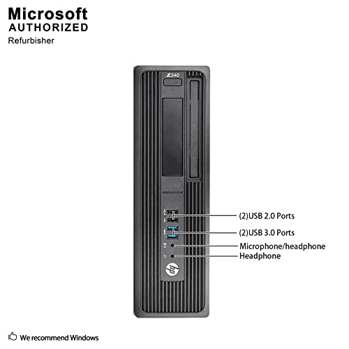 Hp Z240 Small Form Factor Worksation, Intel Quad Core I5-6500 Up To 3.6Ghz, 16G Ddr4, 512G Ssd, Wifi, Bt 4.0, Dvd, Windows 10 Pro 64 Bit-Multi-Language Supports English/Spanish/French(Renewed) #TOP4