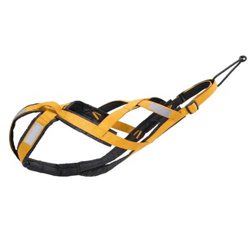 LPLPL Arnés for Trineo for Perros, Skijoring, Scooter for Perros, tirando de Peso, arnés for Husky, canicross for Trineo, Trineo for Mascotas, Perros con Espalda Grande (Rojo, XXL)(Yellow,M)