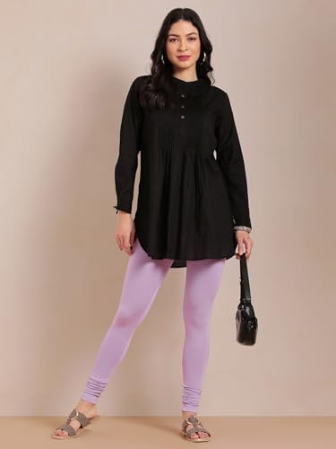 Image of TWIN BIRDS Tailored Cut and Classic Fit Super Stretchable Elastane Fabric Churidar Leggings for Women