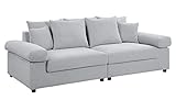 Atlantic Home Collection 2 Sitzer, Big Sofa Björn, Grau, Breite x Tiefe x Höhe: 234 x 111 x 88 cm