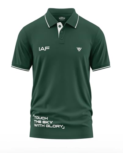 Image of WarriorWorld Mens Pure Cotton Polo T-Shirt for Men 270 GSM Breathable Fabric Stylish Regular Fit Polo Collar Tee Durable Everyday Casual Wear