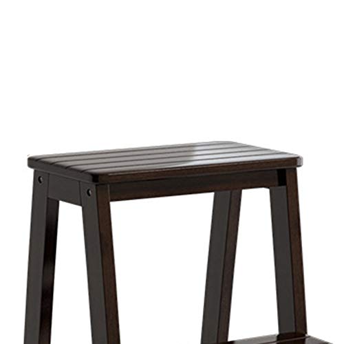 Escalera de mano multifuncional con estructura engrosada de madera maciza 5