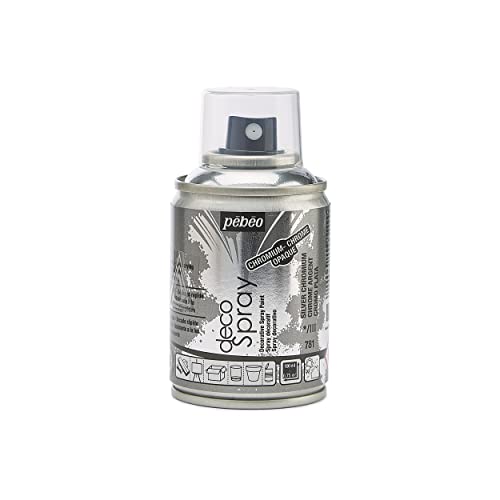 Pébéo DecoSpray Spray Acrilico, Cromo Opaco, 100 ml, 100 unità
