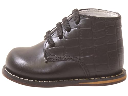 Josmo Infant Kids Boy's-Girl's First Walker Oxfords Black Crocodile Sz: 33