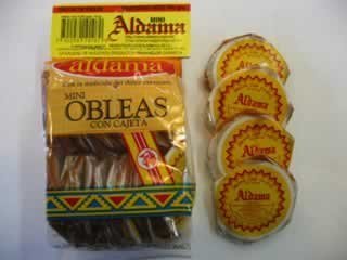 Aldama Mini Obleas Con Cajeta (Milk Candy Wafers) 20pc in Pack by Aldama